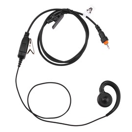 AIRSN CLP1010 Earpiece for Motorola CLP1040 Walkie Talkie 2 Way Radio with C Ring Single Wire Earpiece and Mic PTT