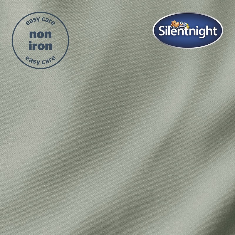 Silentnight Supersoft Double Fitted Sheet - Sage Green Deep Fitted