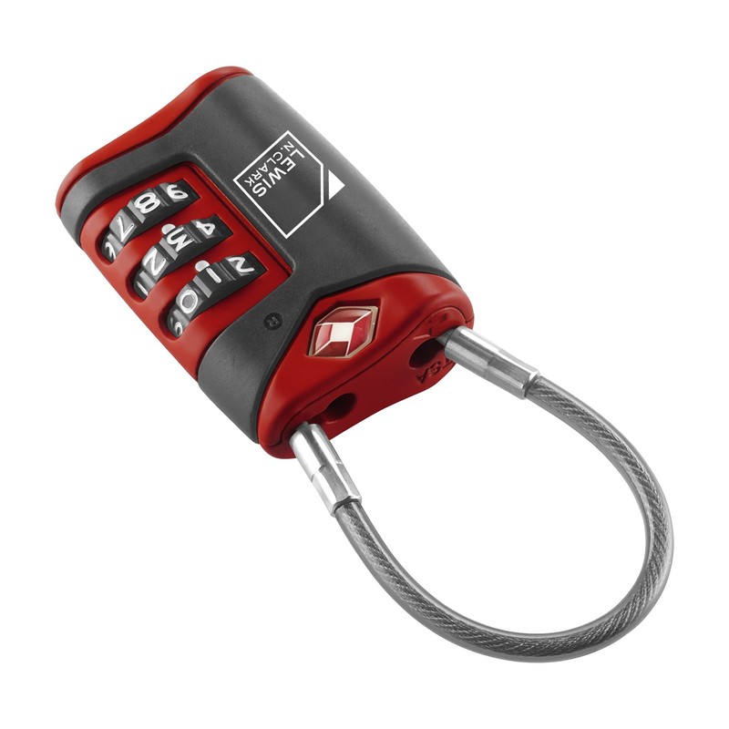 Lewis N. Clark TSA-Approved Combination Luggage Lock With Steel Cable