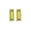 QCAA Solid Brass Rectangular Flush Pull, 3" 1x1/8 x 3/8",