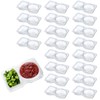 Double Compartment Condiment Container, Reusable Snack Pack Containers Condiment Containers