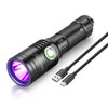 UniqueFire 1602 395nm UV Flashlight, High Power USB Rechargeable UV