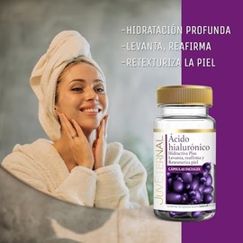 Juveternal Duo Cápsulas Faciales Vitamina C Cápsulas Faciales Ácido Hialúronico 90 cáps c/u Antioxidante Reafirma y Retexturiza la piel