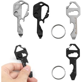 Taicols 8-in-1 and 2PCS 24 in-1 Multifunctional Tool Ultra-Thin Stainless Steel Tool, Suitable for Bottle Openers, Wrenches, Screwdrivers, Metric Rulers,Universal Daily Carrying Pocket Tool