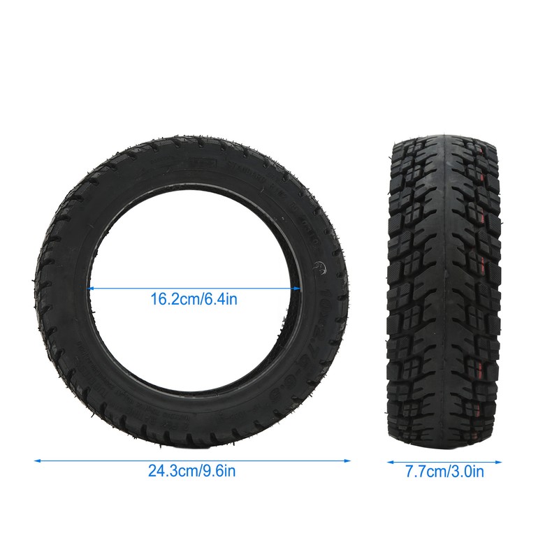 10in Electric Scooter Tire Rubber Off Road Vacuum Tyre Replacement