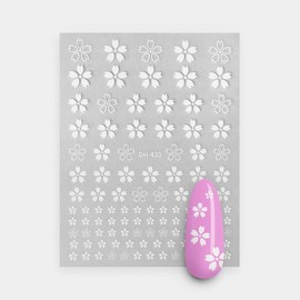 Gelous White Magnolia Nail Stickers