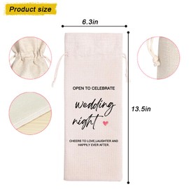Marriage Wine Bag | Wedding Gifts Wine Bag | Engagement Wine Bag | Engagement Party Gifts | Bridal Shower Gift | Wedding Night Mr and Mrs Wedding Gifts for Couple 11WB59
