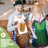 Langyiwee 4 Pcs Oktoberfest Costume for Couple Oktoberfest Aprons German