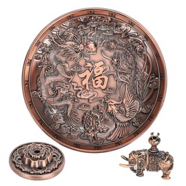 Pssopp Incense Stick Holder Brass Incense Holder Lotus Stick Incense Cone Incense Holder Ash Catcher for Tea Home Decoration