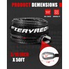 FieryRed 3/16” Winch Rope Cable,50 FT 8500 LBS ATV/UTV Synthetic