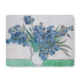 Metropolitan Museum of Art, Boxed Set of 4, Van Gogh Irises Decorative Hardboard Placemats, Cork-backed