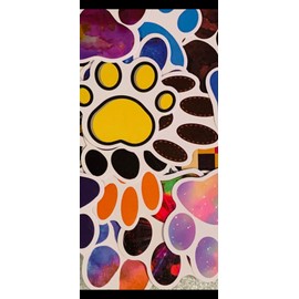 Stickers, Cat and Dog Paw Prints, Colorful Designs, Assorted Styles