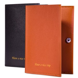 Passport Holder for Travel Passport Wallet Cover Case for Women, Travel Wallet Essentials for Men and Family.Brown& Black