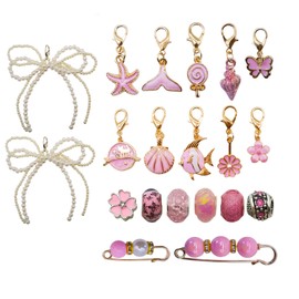 Anbjin Shoe Charms for Sneakers,20Pcs Shoelaces Charms for Women,Contain Bows/Lobster Clasps/Clips/Pins/bead/Jewelry,Shoelaces Accessories for Boots, Runners