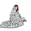 MACEVIA Boho Throw Blanket for Bed, Snow Leopard Printed Throw