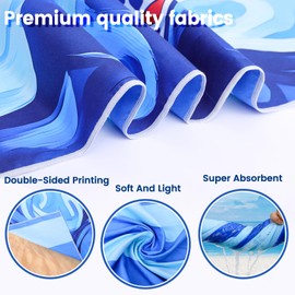 DFFGGD 2 Pack Microfiber Beach Towels in a Gift Box. 71x32 Inch Extra Large Super Absorbent Lightweight Quick Dry Oversized Towel for Vacation Essentials Travel Pool Yoga. （Flamingos & Turtle）