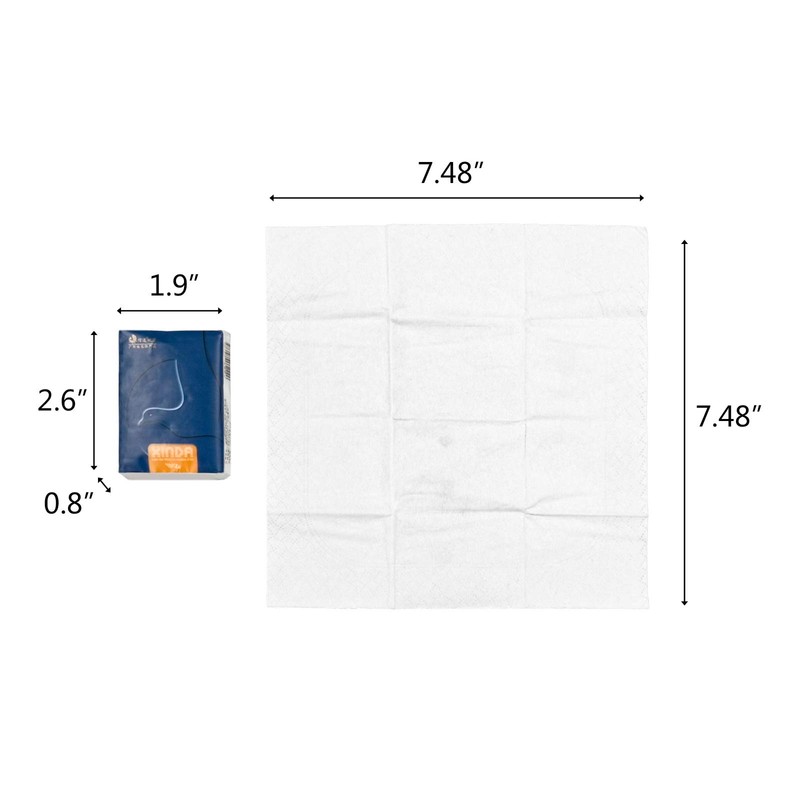 Teyyvn 100-Pack 4-Ply White Facial Tissues Pocket Packs, Mini Pocket