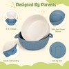 iNeibo 4 Packs Porcelain Baby Bowls with Silicone Sleeve,Anti Scald