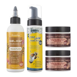 SHAKEBAR Edge Control Gel, Hair Nourishing Oil, Hair Styling Mousse, Long-lasting Style, Nourishes Hair and Scalp, Leaves Hair Shine (FIRM HOLD)