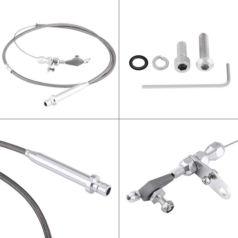 Stainless Kick Down Cable Transmission Kick Down Cable for TH350