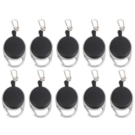 60cm Nylon Wire Rope Retractable Key Chain Stretching Keys Clasp Anti Lose Keyring (10pcs)