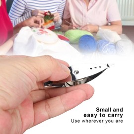 Frivolité de Aguja de Metal Plateado para Encaje DIY, Herramienta Artesanal para Hacer Encajes a Mano