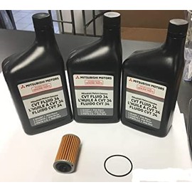 Genuine Mitsubishi OE CVT Transmission J4 TransMission Fluid and Rear Case Filter & O-ring. 2921A007 2921A006 Mirage & G4 2015 2016 2017 2018 2019 2020