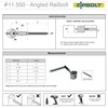 Zipbolt 11.550 Angled Railbolt Bulk Pack — Angled Staircase Handrail
