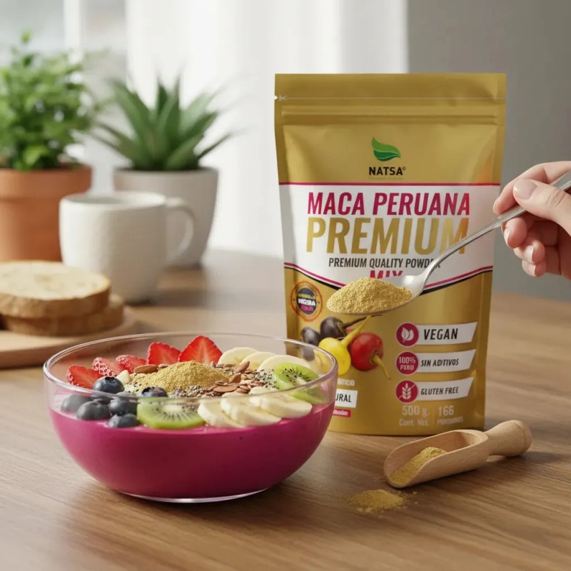 Maca Mix Mezcla Amarilla Roja Negra Peruana 500 Incluye Scoop