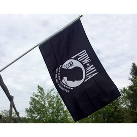 Pow Mia Flag 3x5 Ft Outdoor Heavy Duty Polyester Military Pow Flags Double Sided 3 Ply Banner 200D with Durable Canvas Header and 2 Brass Grommets Pow mia Banner- You are Not Forgotten War Flags