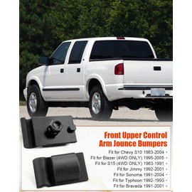 Front Bump Stops Fit for Chevy S10 Blazer (4WD ONLY) S15 (4WD ONLY) Jimmy Sonoma Typhoon Bravada, Front Upper Control Arm Jounce Bumpers