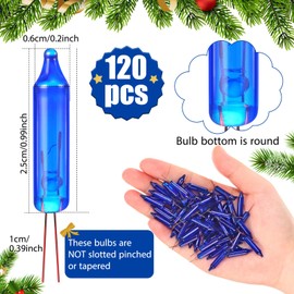 Remagr 120 bombillas de repuesto de 6 V para decoración de árboles de Navidad, suministros de luz para interiores y exteriores, para decoración de Navidad (colorido)