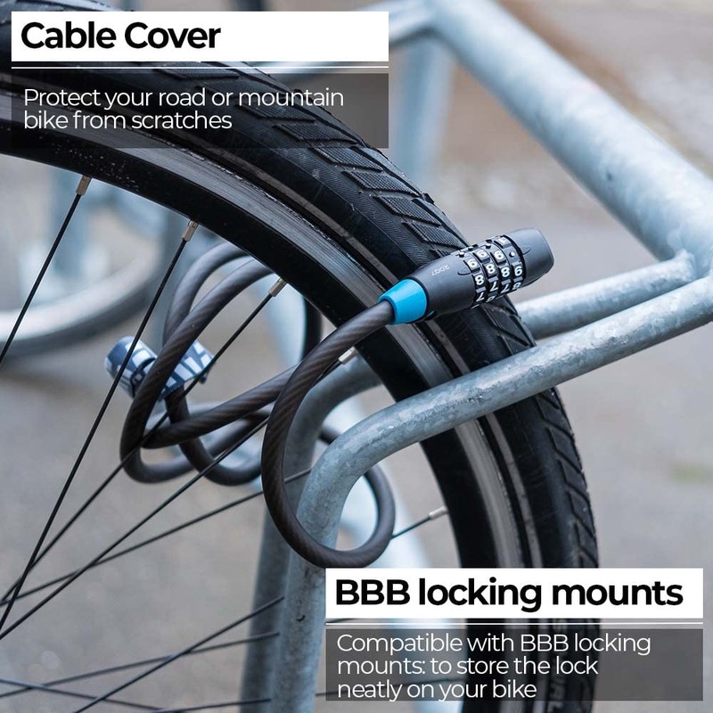 BBB Cycling CodeSafe BBL-35 Bike Lock, Black, 1cm x 150cm