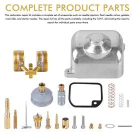 Simson S51 Carburettor Repair Kit, Complete Gasket and Nozzle Set, Motorcycle Carburettor Repair Kit for Bvf Carburettor 16n1-11, for Simson S50 S51 S53 S70 Sr50 Sr80 Kr51 Schwalbe S70
