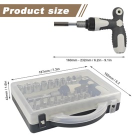 yoivkgo 41-Piece Magnetic Torx Screwdriver Set with Reversible Ratchet, Alloy Steel Bit Set for Cordless Screwdrivers, for Gadgets, Cars, Homes, Machines