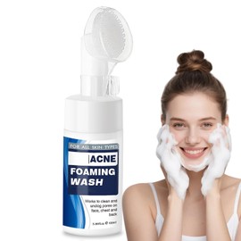 Acne Foam Wash, Gentle Deep Pore Cleansing Face Wash for Women and Men – Mild Foaming Cleanser with Exfoliating Power, Refreshing Facial Wash to Remove Impurities & Unclog Pores