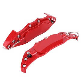 Qiilu Brake Caliper Covers, 2 Pieces Universal Disc Brake Caliper Fake Covers Left and Right Accessories for Brembo (M)