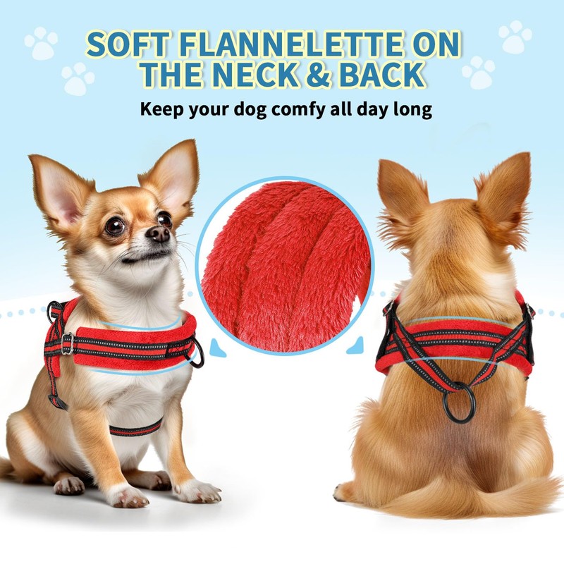 SlowTon No Pull Small Dog Harness and Leash Set, Puppy