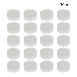 Bettomshin Plastic Gear 182.5A 0.5 Modulus Pulley Belt Shaft Robot RC Motor Hand DIY Mechanical Parts Kit White 30pcs
