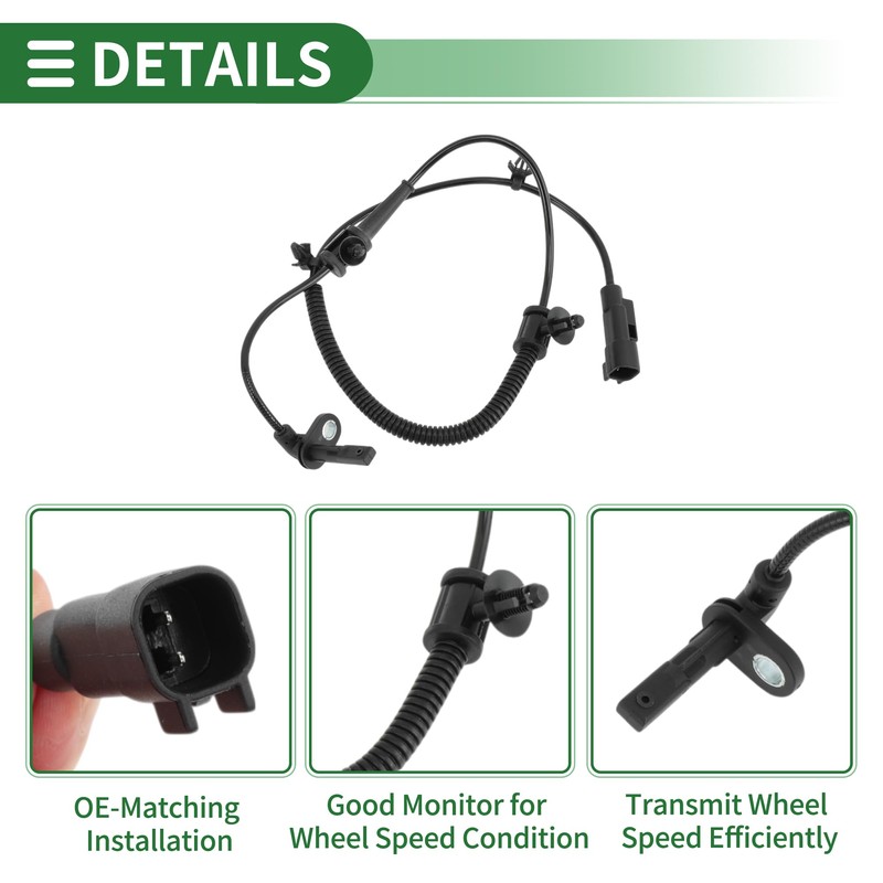 X AUTOHAUX ABS Wheel Speed Sensor ABS Sensor Anti-lock Braking