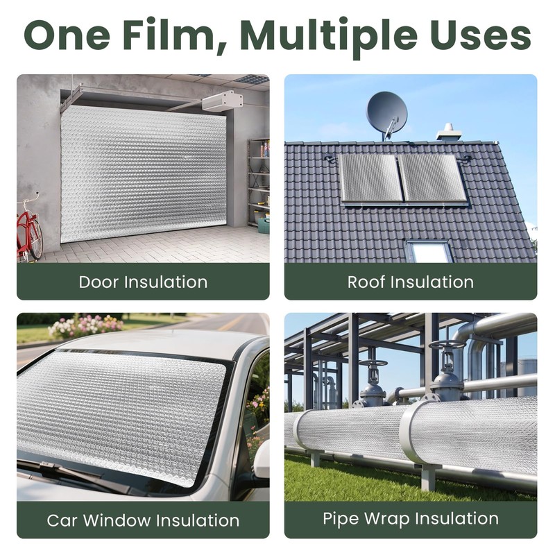 16PCS Garage Door Insulation Reflective Foil Panels 24" x 48"