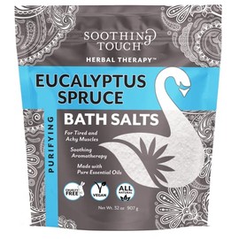 Soothing Touch Eucalyptus Spruce Bath Salts Pouch, 32 Ounce