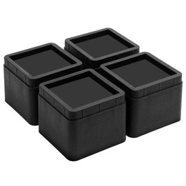 Uping Set of 4 Furniture Raisers, Bed Risers, Table Risers, Elephant Base, Bed Riser, Adjustable Furniture Raiser, 5 cm, 10 cm (Black)