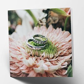 Maturi Wedding Rings Blank Greetings Card, 15.5 x 15.5 cm