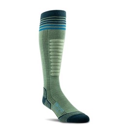 Farm to Feet Waitsfield 2.0 Snow Light Targeted Cushion OTC Merino Wool Socks (Loden Frost, X-Large)