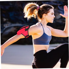 SEWACC Sports Armband Bag Elastic Phone Holder for Running Arm Storage Pouch for Smartphones Durable Lightweight for Fitness Activities Red Color