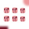 24Pcs Cute Press on Toenails Short Square Fake Toenails Glitter
