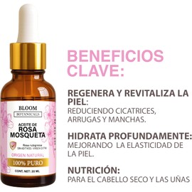 100% Aceite de Rosa Mosqueta Regenerador e Hidratante para Cicatrices, Estrías, Manchas y Arrugas - 100% Puro y Natural - Virgen Extra Prensado en Frío - 20ml (ACEITE DE ROSA MOSQUETA)