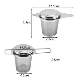 Zasiene Tea Strainer for Cup, Pack of 2 Tea Filters, Stainless Steel Tea Strainer, Tea Strainer for Loose Tea, Tea Strainer, Stainless Steel Tea Filter, Rustproof Tea Strainer Insert for Loose Tea for