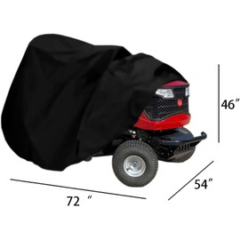 Amberr Lawn Mower Cover,Riding Lawn Mower Cover for Rider Garden Tractor.Outdoor Heavy Duty Protects Against Water, UV, Dust, Dirt, Wind.72 L x 54" W x 46" H (Heavy Duty)